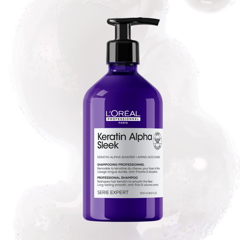L'Oréal Professionnel Keratin Alpha Sleek profesionální šampon 500 ml